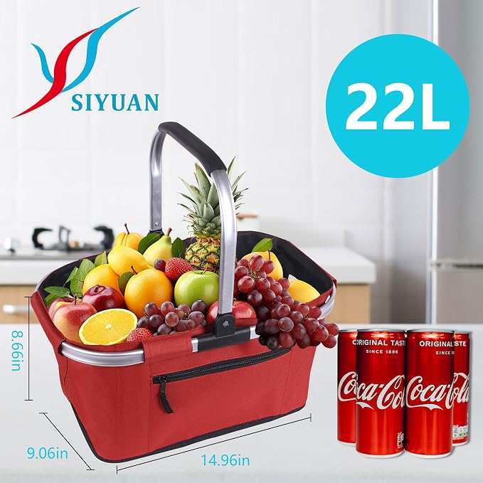 Picnic Basket, SIYUAN Shopping Basket - Image 2