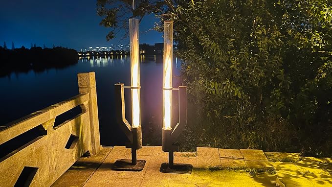 Smokeless Wood Pellet Patio Heater, Spiral Swirling Flame Glass Tube Fire Pit - Image 8
