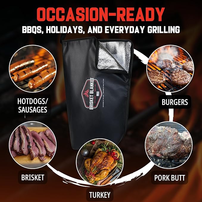 Barbecue Meat Resting Blanket, Insulated Tyvek Bag for Large Cuts