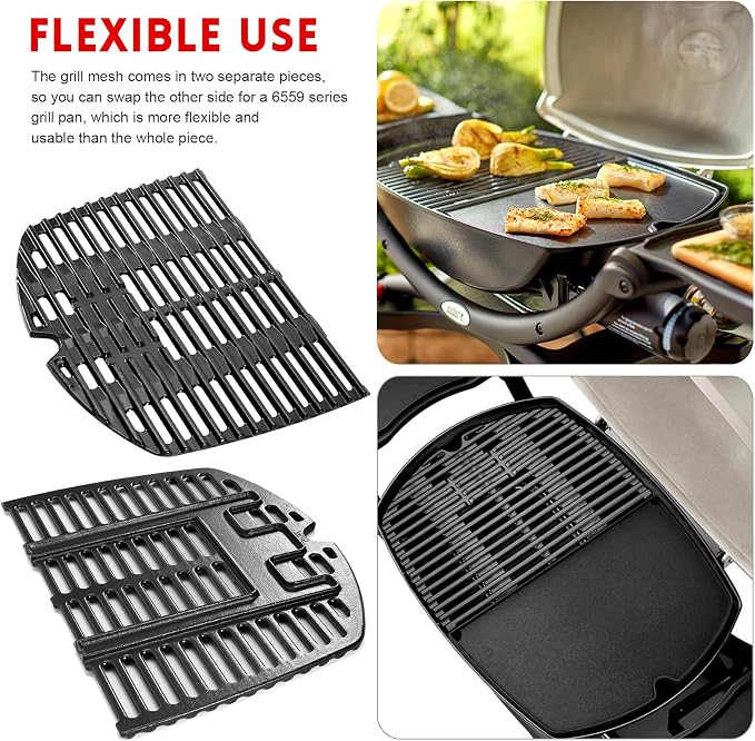 GGC 7645 7583 Grill Grates for Weber Q220 Q200 Q2000 Q2400 Q260 Gas Grills - Image 6