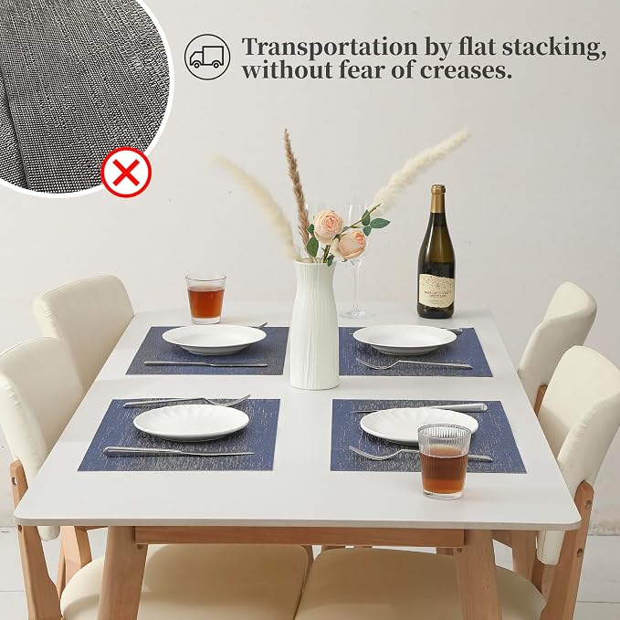 Leetaltree Denim Blue Placemats Set of 8 - Image 6