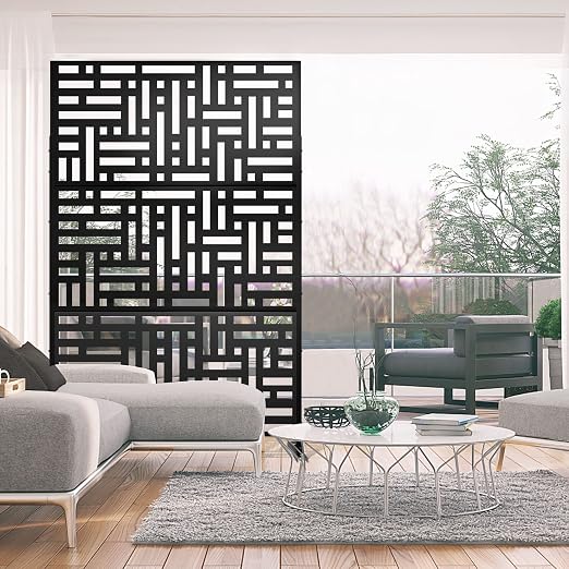 Casaphoria 72" H x 47" W Metal Outdoor Privacy Screen, Freestanding Decorative - Image 2