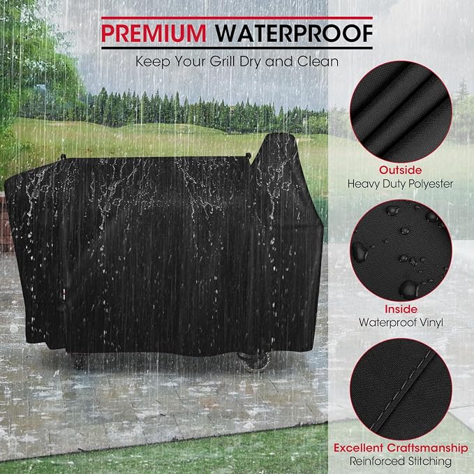 Unicook Pellet Grill Cover for Pit Boss Austin XL, Heavy Duty Waterproof Wood - Image 4