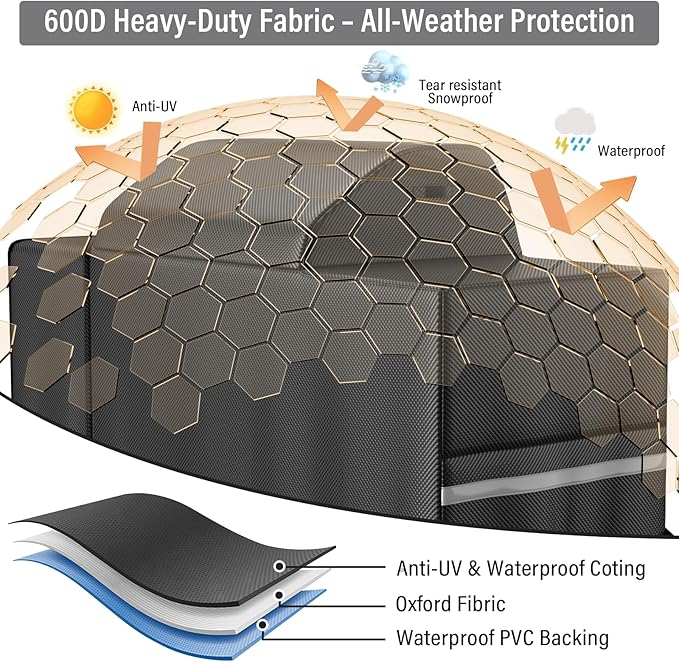 Grill Cover for Traeger Woodridge Pro & Elite, Compatible - Image 6