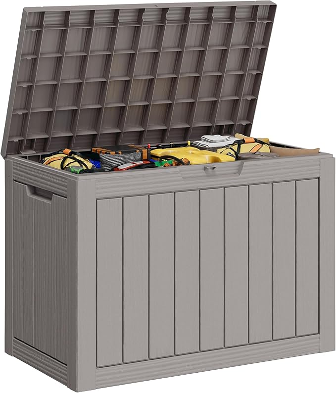 KAMABOKO 45 Gallon Outdoor Storage Box, All-Weather Deck Box by KAMABOKO