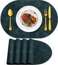 ADRIMER Placemats, Heat Resistant Oval Placemats Set of 4 Washable 12 x 17 Inch by Adrimersdreamistobeanindispensablecompanioninyourlife