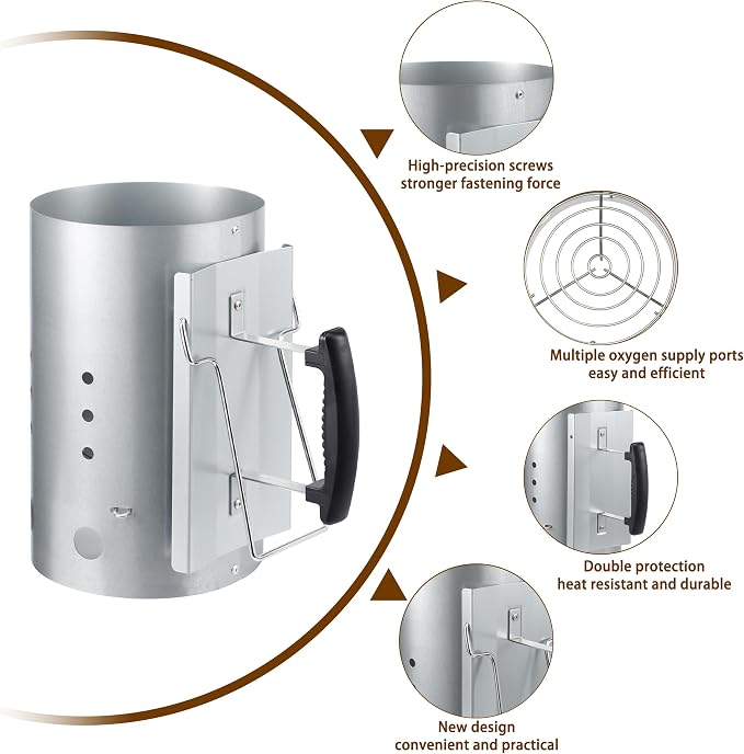 E500 Larger Charcoal Chimney Starter - Image 2