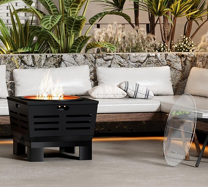 Fire Beauty Fire Pit with Stand, Smokeless Wood Burning Firepit with Ash Pan - Image 9