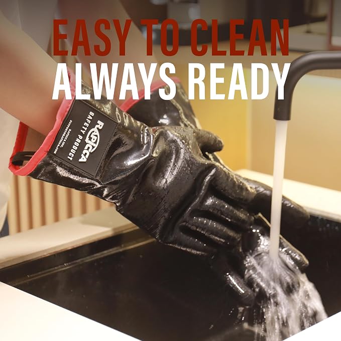 RAPICCA 700°F Heat Resistant BBQ Grill Gloves, Oil Resistant & Waterproof - Image 8