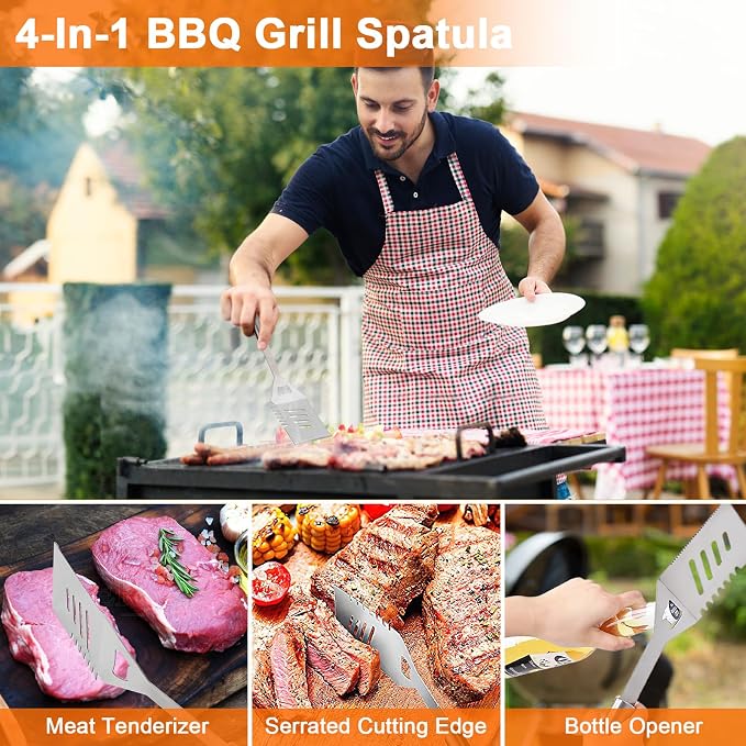 Anpro 21 PCS Grilling Accessories Grill Kit- Grill Set, Grilling Utensil Set - Image 4