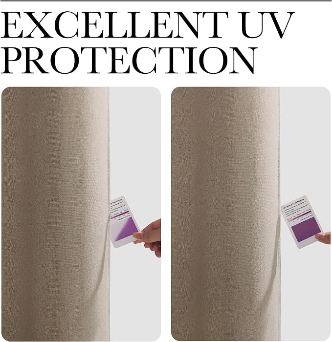 NICETOWN Outdoor Curtains for Patio Waterproof, Thermal Insulated Linen - Image 7