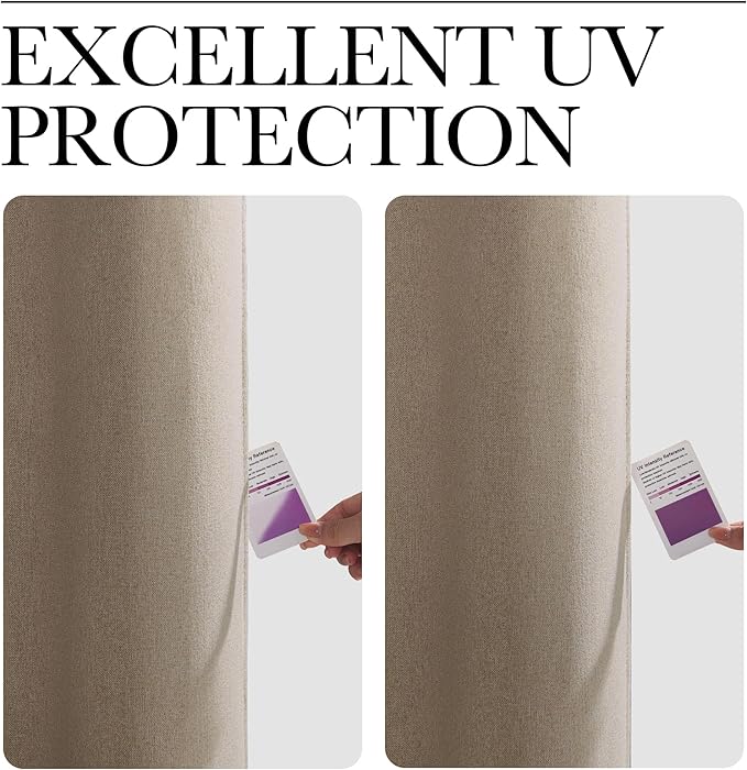NICETOWN Outdoor Curtains for Patio Waterproof, Thermal Insulated Linen - Image 5