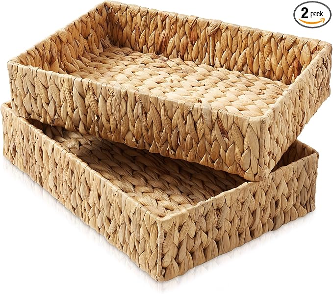Casafield Set of 2 Bathroom Storage Baskets, Natural by Casafield