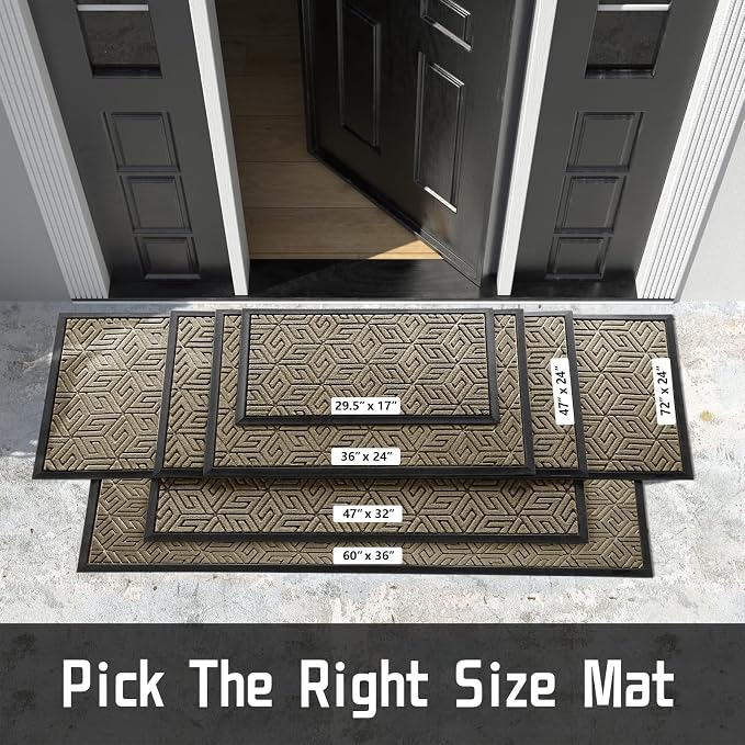Yimobra Large Door Mat 47x24, All-Weather Waterproof Outdoor Mats - Image 5