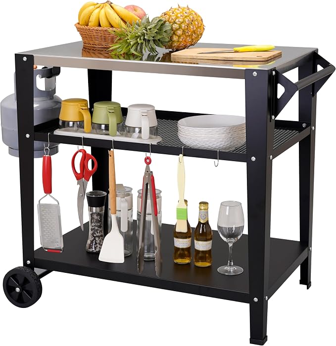 Stainless Steel Outdoor Grill Cart by LEETOLLA