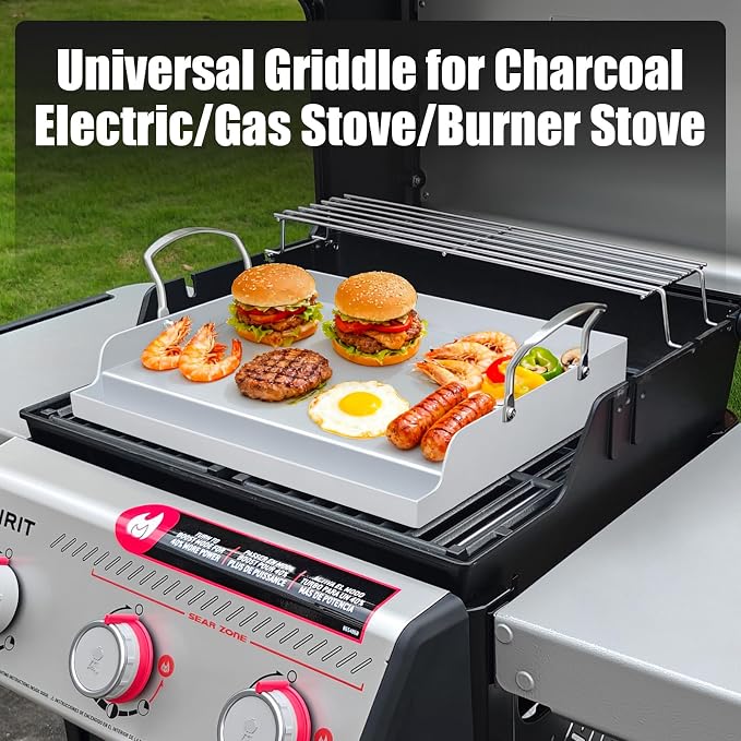 Nonstick Stainless Steel Griddle - Image 4