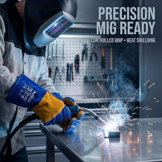 RAPICCA Welding Gloves Fire Heat Resistant: Blue 16IN 932℉ - Image 2