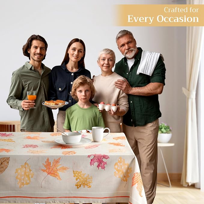 Maison d' Hermine Table Cloth Rectangle Table 100% Cotton 70 x 108 Inches Fall - Image 6