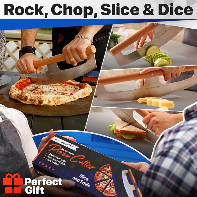 KitchenStar 14-Inch Pizza Cutter Rocker Blade - Image 6