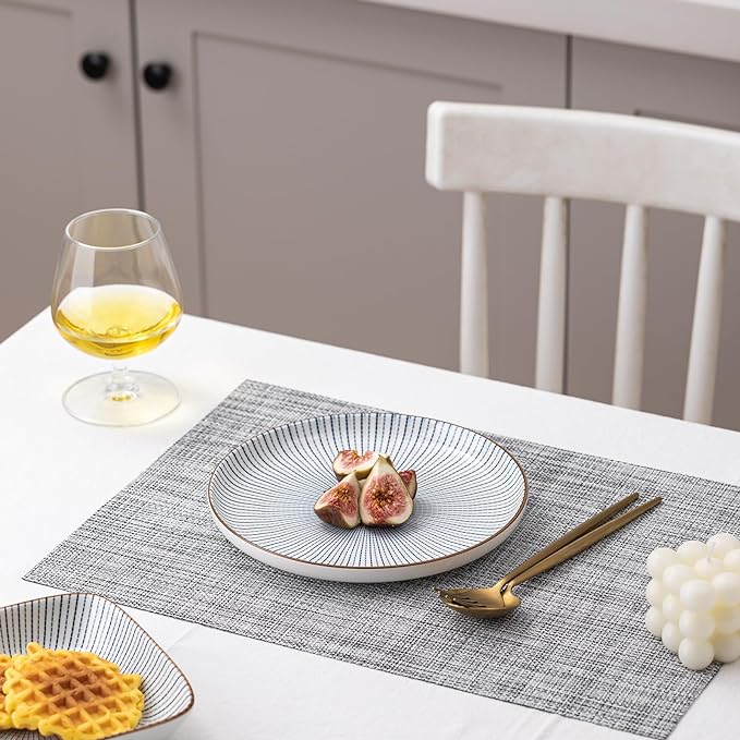 LEXMORE Placemats Set of 8 Vinyl/Plastic Woven Place Mats - Image 7