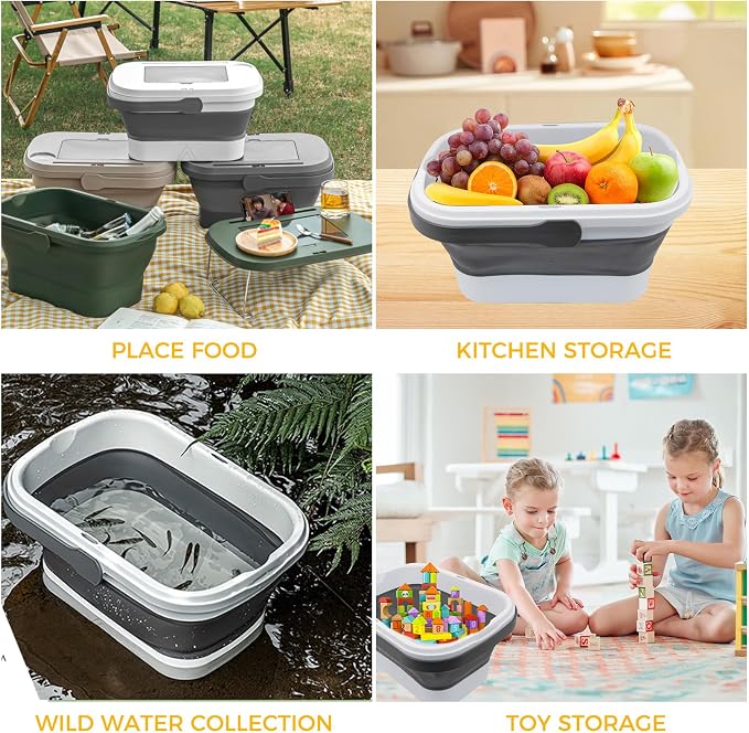 Picnic Basket for 2 Person, Foldable Bucket - Image 3