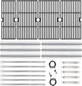 Cast Iron Grill Grates and Stainless Steel Grill Part Kit by DELSBBQ