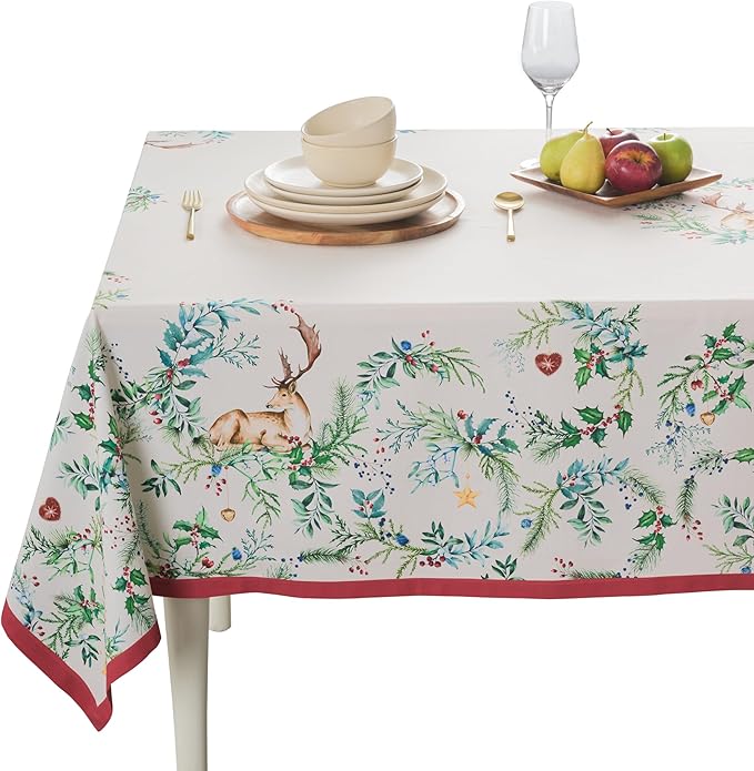 Maison d' Hermine Table Cloth Rectangle Table 100% Cotton 70 x 90 Inches Fall by MaisondHermine
