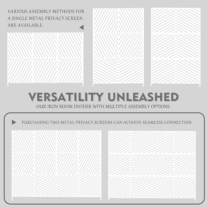 Kozyard Metal Privacy Screen 74" H x 47.2" W Decorative Outdoor Divider - Image 6