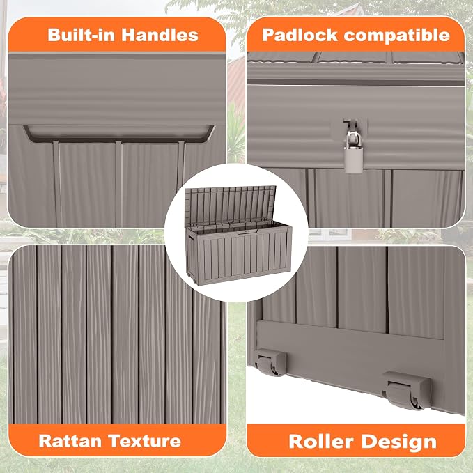 75 Gallon Outdoor Storage Box – Resin Deck Box - Image 6