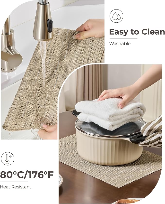 Leetaltree Light Brown Placemats Set of 8 - Image 9
