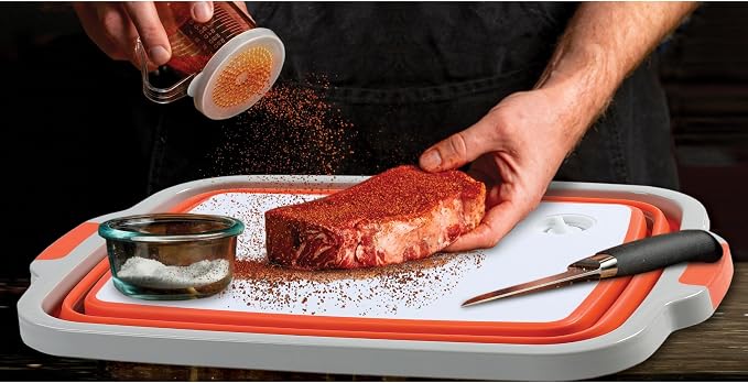 BIRDROCK HOME Collapsible Food Prep & Cutting Board and Grill Caddy Tub - Image 9