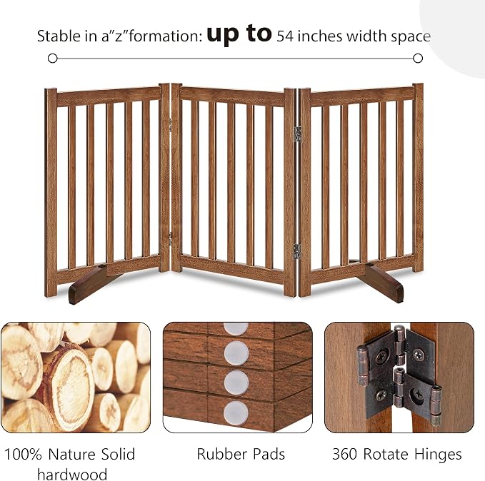 LZRS Freestanding Dog Gate 30 inch Tall - Image 3