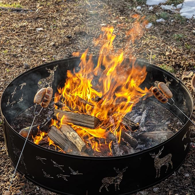 Fire Ring, Firepit Ring for Camping, Wood Burning Fire Pit for Outside - Image 2