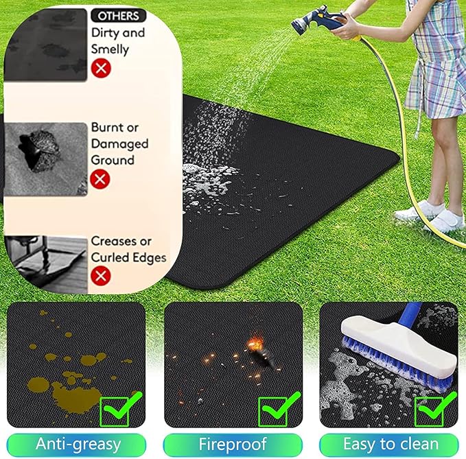 UBeesize Thickened 48x36 inches Under Grill Mat - Image 4