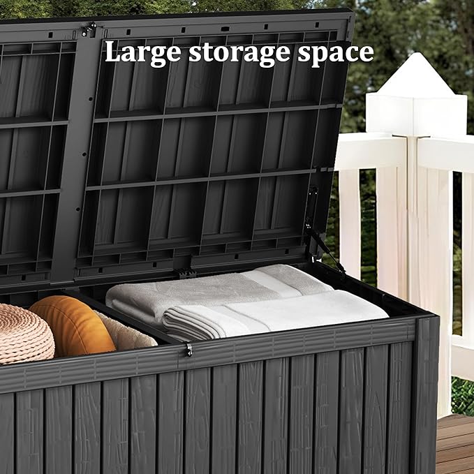 TARKARI 180 Gallon Lockable Resin Deck Box, Waterproof & UV-Resistant Outdoor - Image 7