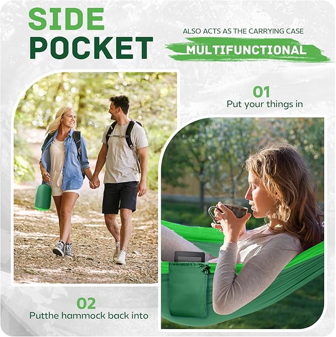 Hammock for Camping, Extra Large Double Size, 600 lb Capacity
