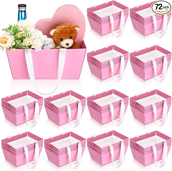 Glenmal 72 Pcs Baskets for Gifts Waterproof Empty Kraft Basket Bulk by Glenmal
