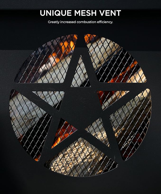 35 inch Fire Pit, Outdoor Fire Pit Wood Burning Fire Pits - Image 4