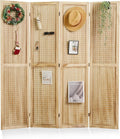 Pegboard Display, 5.6Ft Wooden Room Divider Folding Privacy Screens Portable by Svimi