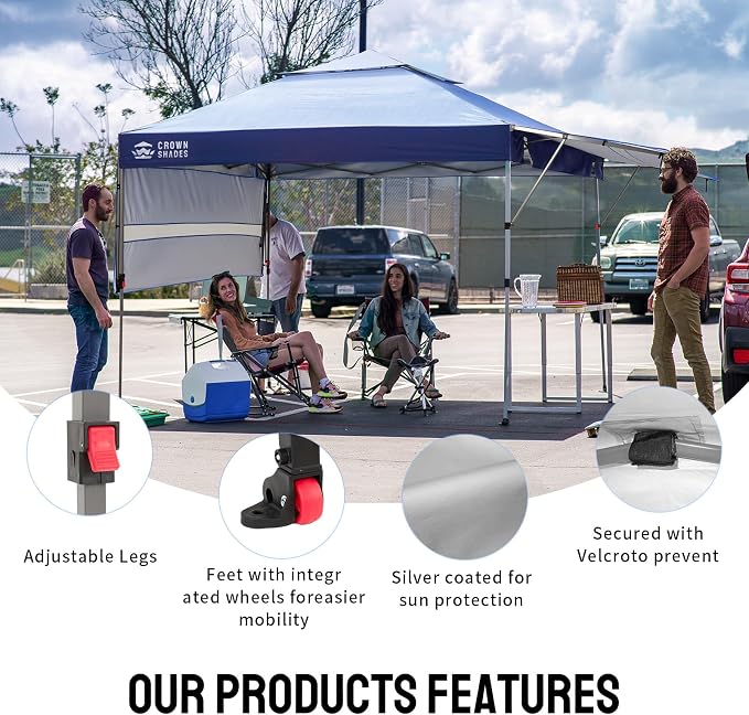 CROWN SHADES 10x10 Pop up Canopy Tent Patended Centerlock Instant Commercial - Image 4