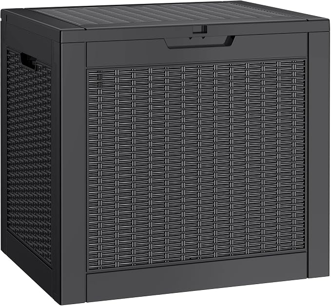 NUNU LAB 31 Gallon Outdoor Storage Box Waterproof, Indoor Outside Deck Boxes by NUNULAB