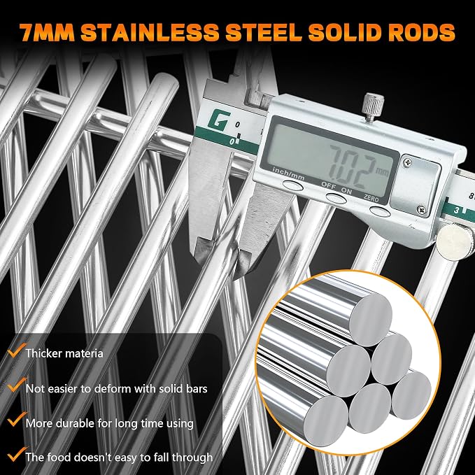Stainless Steel Cooking Grates for PitBoss 1000 Series Austin XL Rancher XL - Image 3