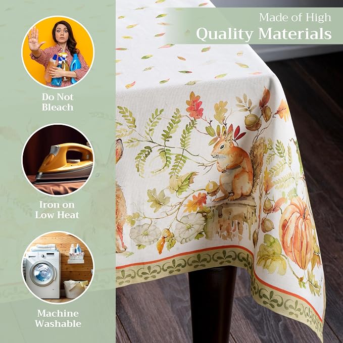 Maison d' Hermine Table Cloth Rectangle Table 100% Cotton 60 x 90 Inches Fall - Image 3