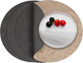 Myir JUN Round Placemats Dual Sided, Faux Leather Place Mats Set of 4 Indoor by MyirJUN