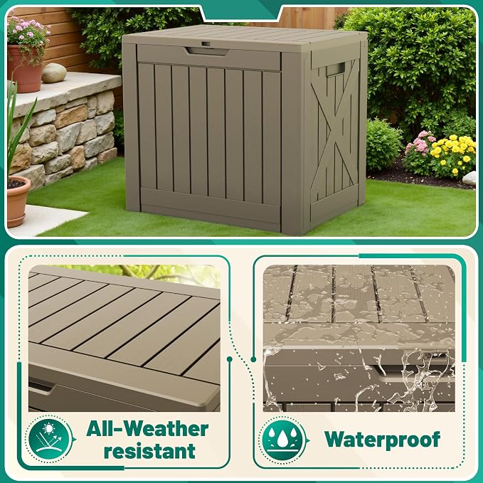 Devoko 40 Gallon Deck Box Outdoor Storage Box Waterproof - Image 3