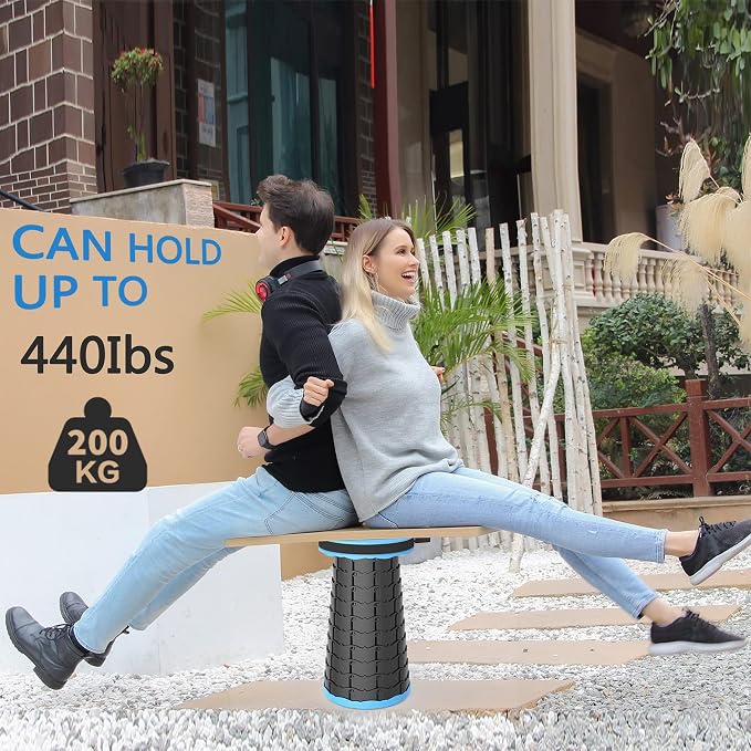 ALEVMOOM Camping Stool with Cushion, Portable Telescoping More Sturdy Capacity - Image 7