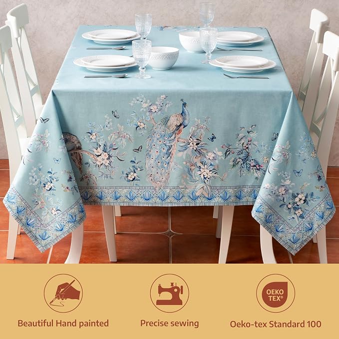 Maison d' Hermine Premium Table Cloth Square Table 100% Combed Cotton 70 x 70 - Image 2