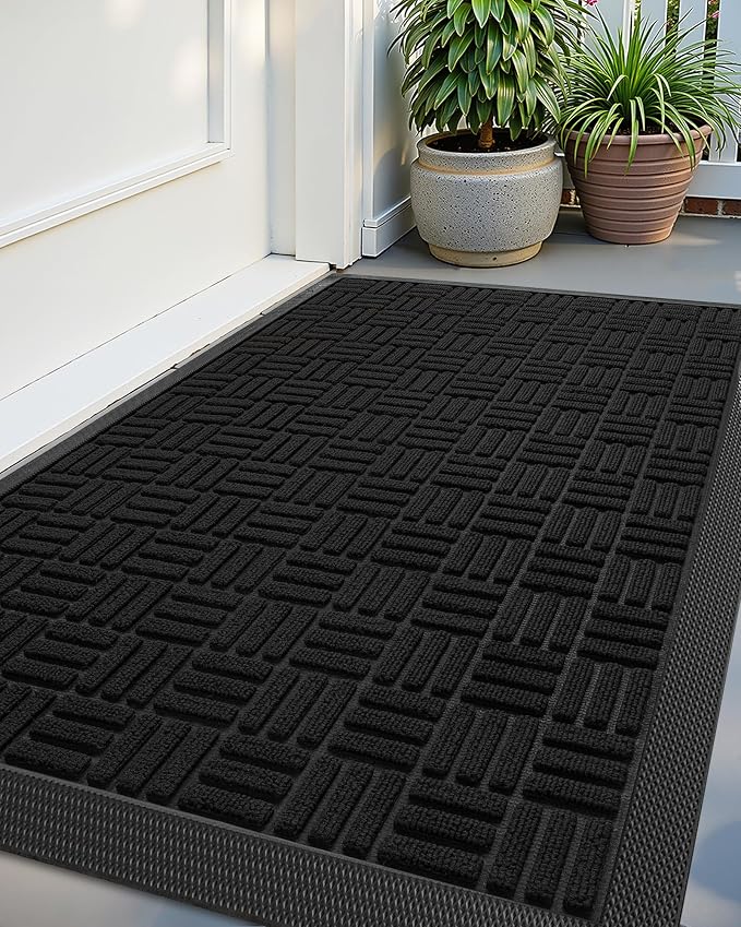 Color&Geometry Front Door Mat Outside Entrance, Heavy Duty Non Slip Low Profile by COLORG
