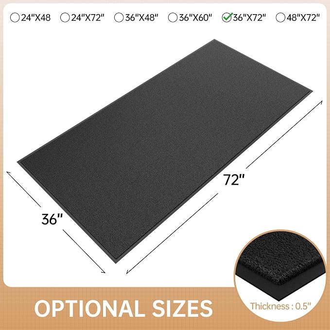 Sturdy Front Door Mat, Non-Slip Waterproof Doormat Inside Entrance, Washable - Image 2