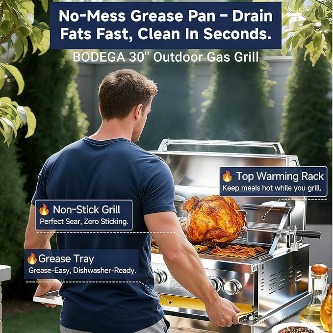 BODEGA 30 Inch 5-Burner Propane Gas Grill - Image 3
